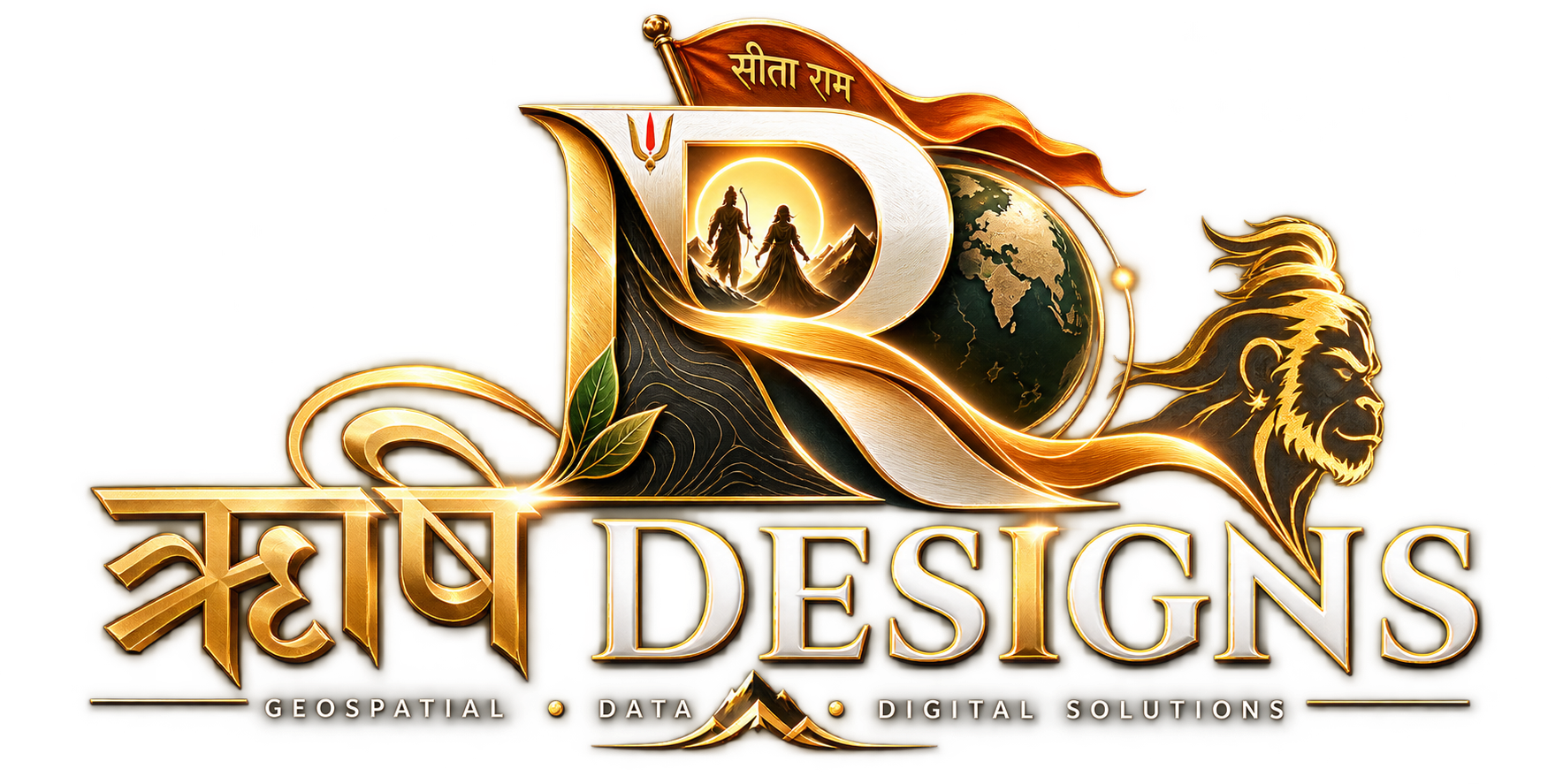 Rishii Designs Divine Emblem — Sita Ram & Hanuman